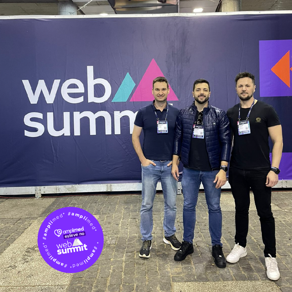 Fundadores da Amplimed no Web Summit 2022