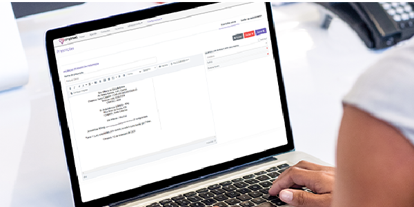 tela de prescrição do sistema Amplimed