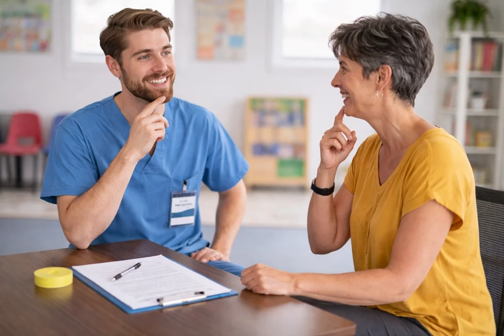 Anamnese fonoaudiológica em consulta acolhedora
